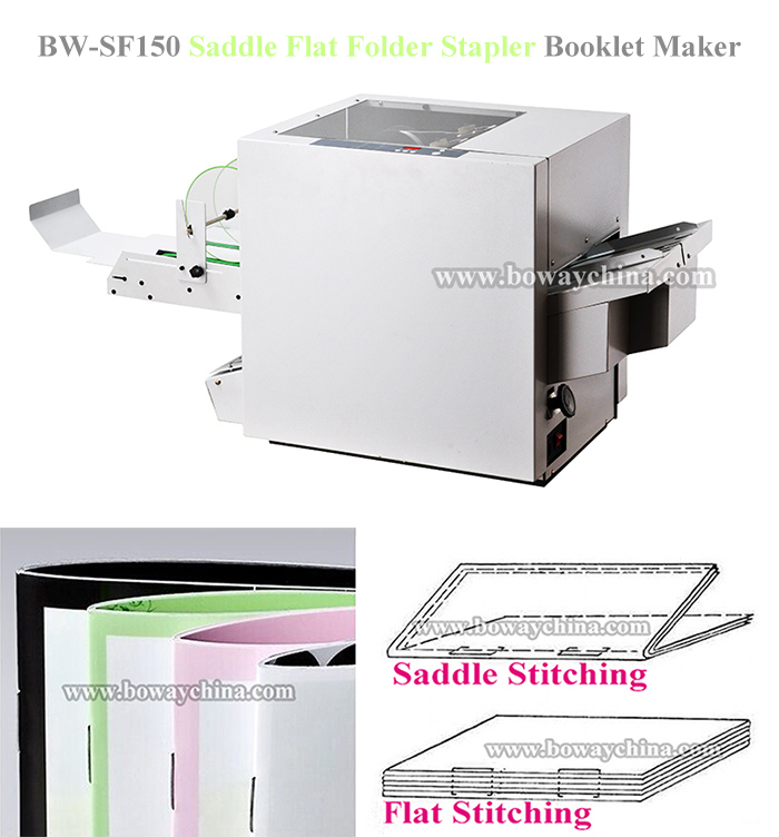 Boway Saddle Flat Folder Wire Stapler Stitcher Fully Automatic Exercise Book Machine