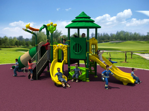 Plastic Material and Outdoor Playground Type Kids Play Equipment Slides (HD16-038B)