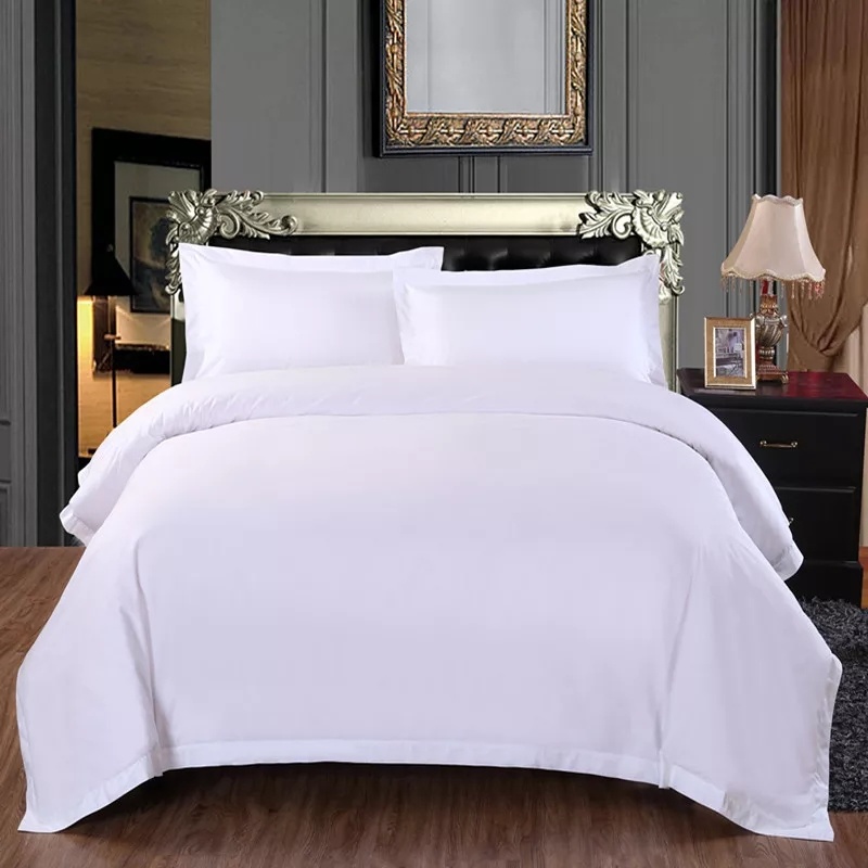 Wholesale White Hotel Textile Satin Bedding Set (JRC254)