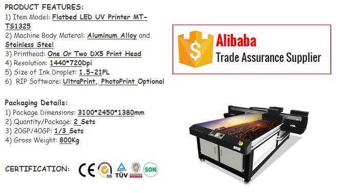 Large Format Plotter Inkjet Printer 3D UV Flatbed Printer Dx5 Heads 1440dpi Resolution Card Printer