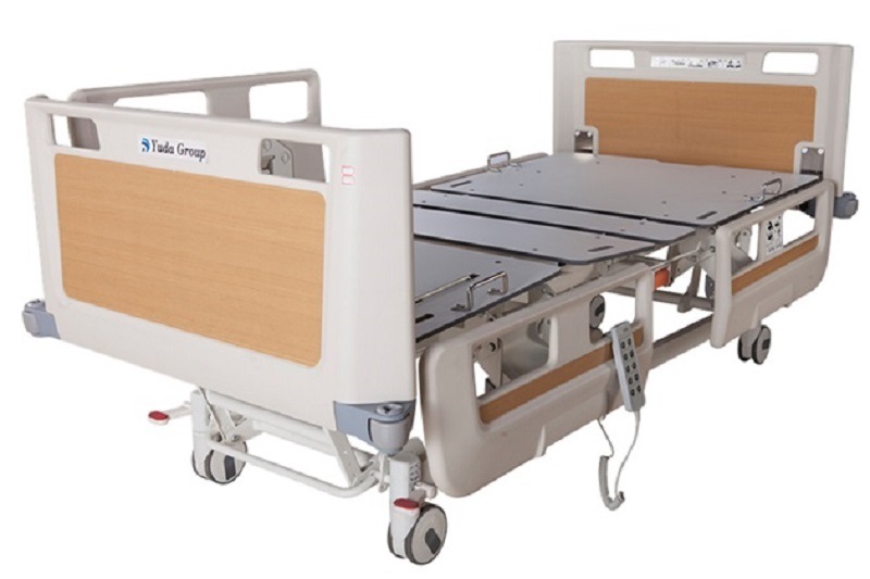 ICU 5 Function Electric Folding Hospital/Nursing Bed Adjustable