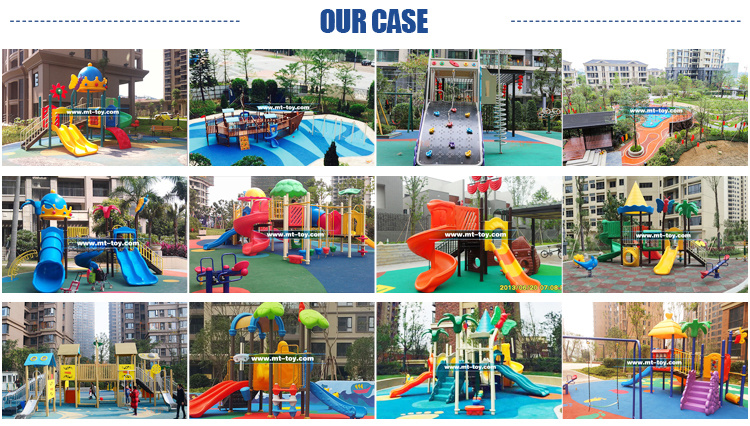 Kids Play Set Outdoor Playground Equipment Plastic Slides From China