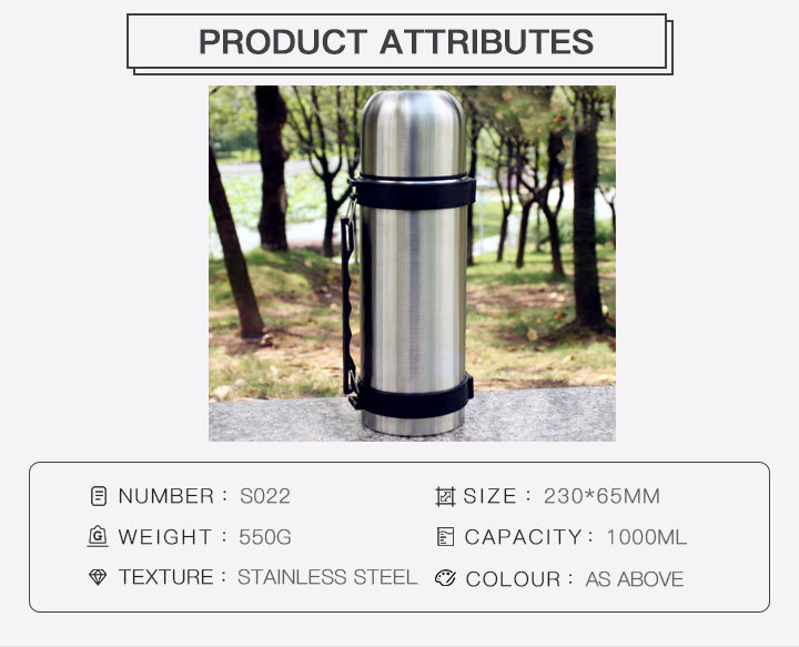 1000ml Large Capacity Vacuum Stainless Steel Insulated Water Bottle