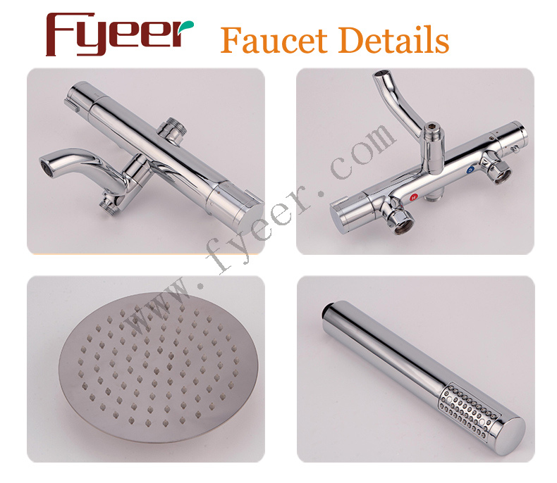 Fyeer New Rainfall Thermostatic Bath Shower Set (FT15002A)