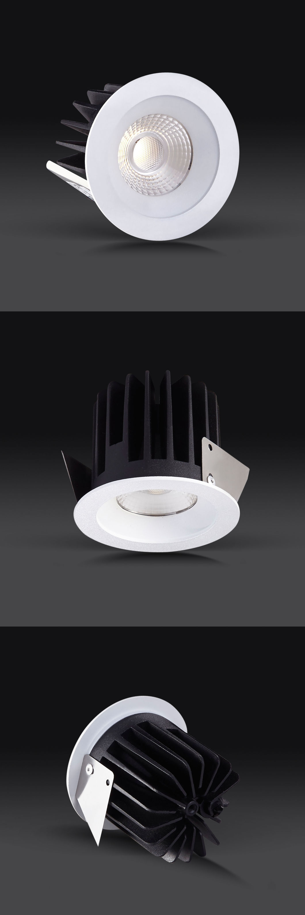 Fixed Die-Casting Aluminun Recessed Down Light Fixture Venezina