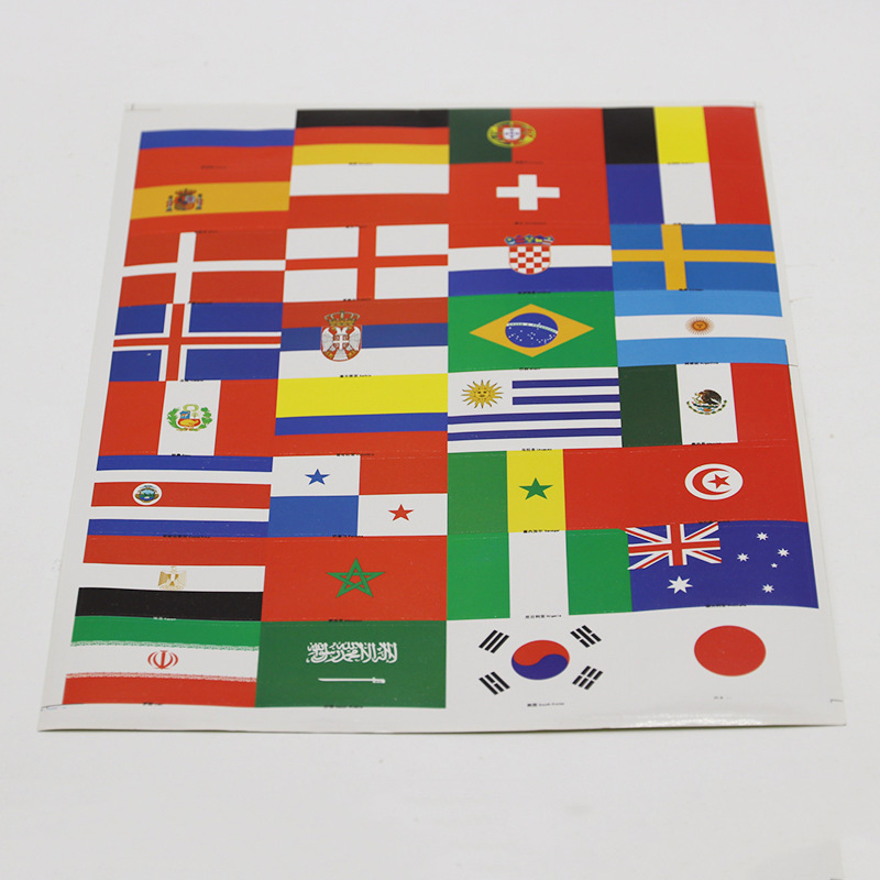 Football National Flag Soccer Fan Temporary Tattoo Face Sticker Sticky