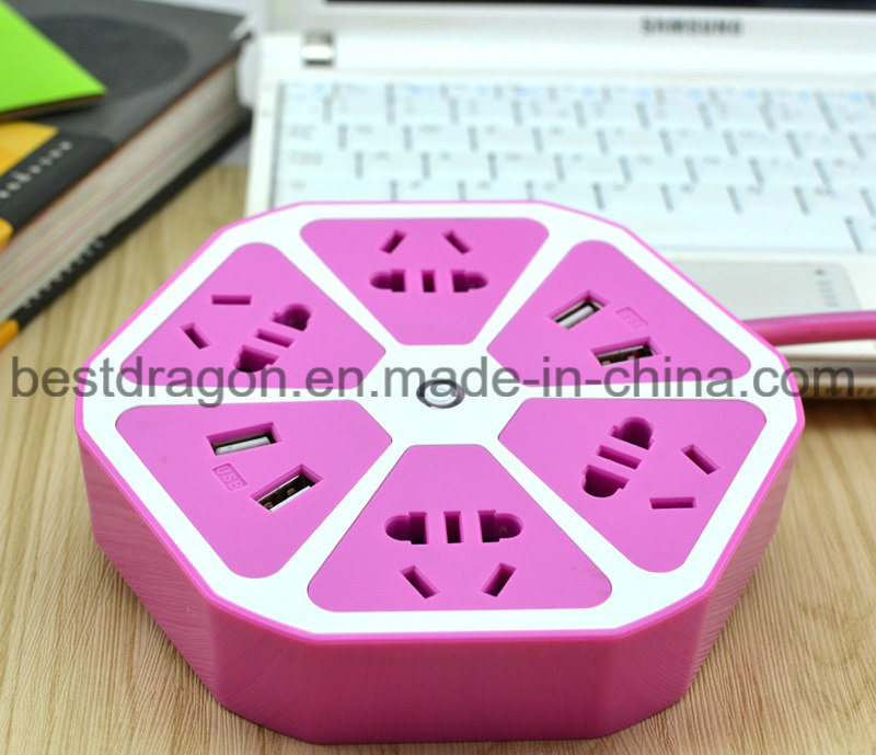 10A Electrical USB Port Table Power 4 Outlet 4 USB Multi Socket