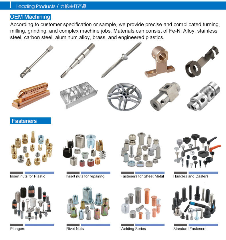 Hexagon Slotted Flat Head Threaded Insert Nuts for Wood