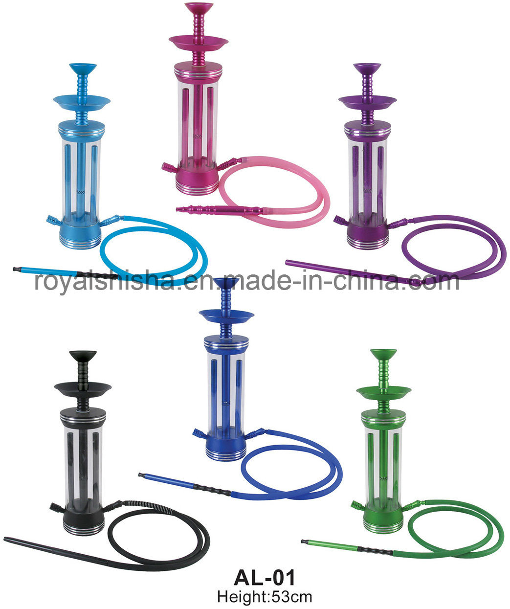 German Colored Smoke Hookah Aluminum Shisha Hookah 2017