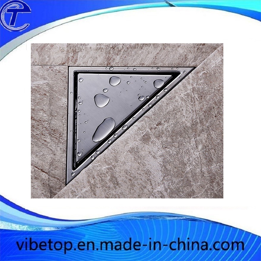 High Quality Steel Triangle Tile Insert Floor Bathroom Shower Triangle Floor Drain