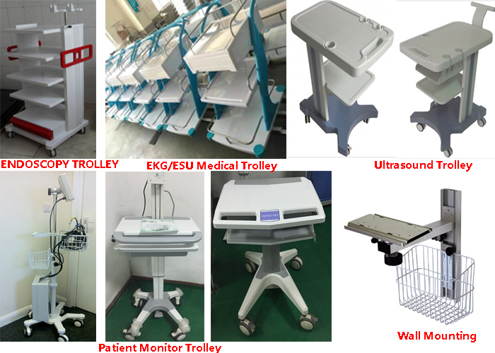 Emergency Cart Endoscopy /EKG ECG /Utrasound /Patient Monitor Trolley