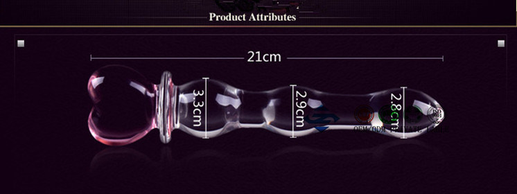 Crystal Glass Massage Stick Heart-Shaped Masturbation Device