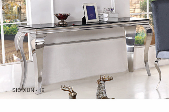 2017 Stainless Steel Legs Marble Top Dining Table From Foshan Industry Sj802