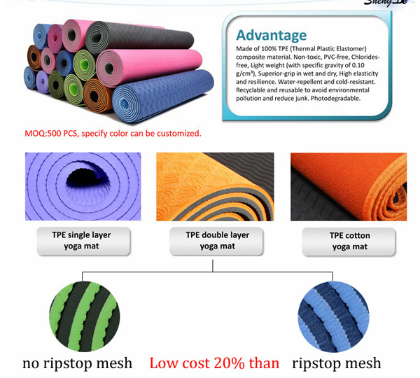 Made in China Eco Friendly Natural Rubber Yoga Mat / Wholesale Gym Equipment NBR Yoga Mat