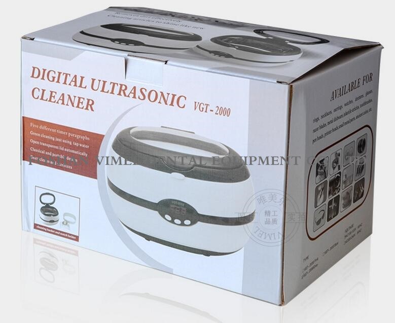Dental Ultrasonic Cleaner Vgt-2000 with Digital Display 600ml