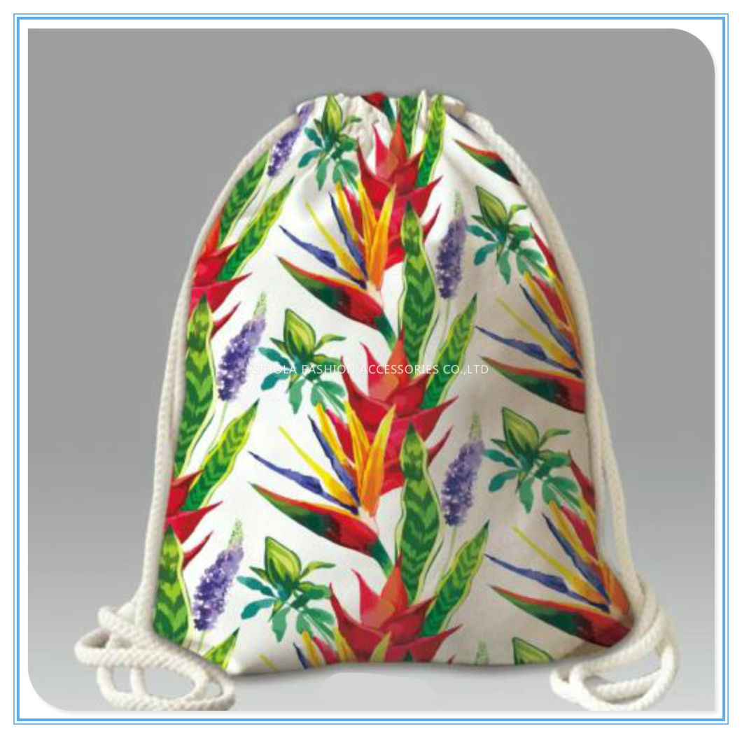 Lucky Leaves Flowers Design Colorfull Drawstring Travel Bag