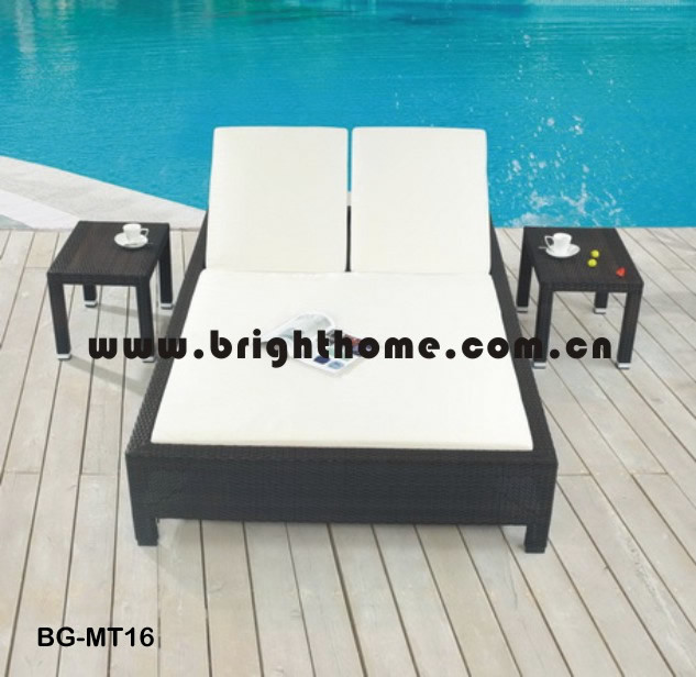 Outdoor Furniture Beach Chair Chaise Lounge Sun Lounger Daybed (BG-MT12)