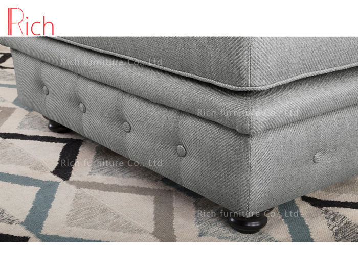 New Design Sectional Couch L Shaped Fabric Corner Sofa