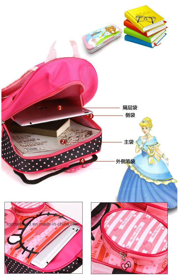 New Arrival School Trolley Bag Cartoon School Bag Hellokitty Trolley Bag