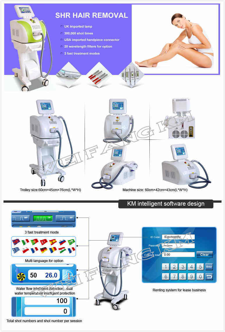 Top Sale Shr IPL Machine for Hair Removal