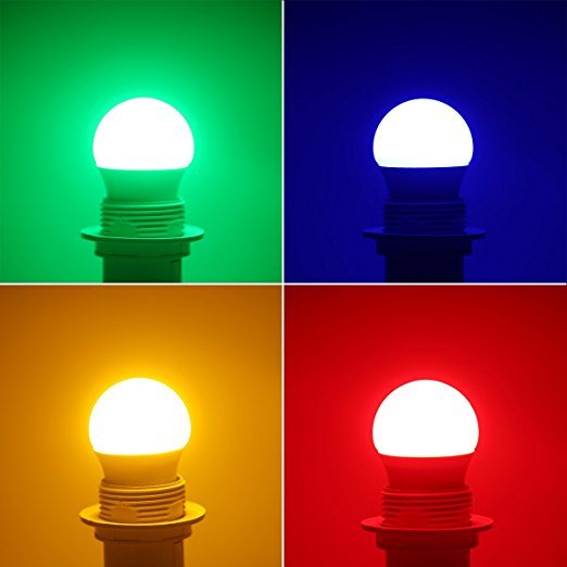 Hot G14 E26 25W Equivalent (3W) Yellow/Blue/Green/Red Light LED Bulb for Decorative