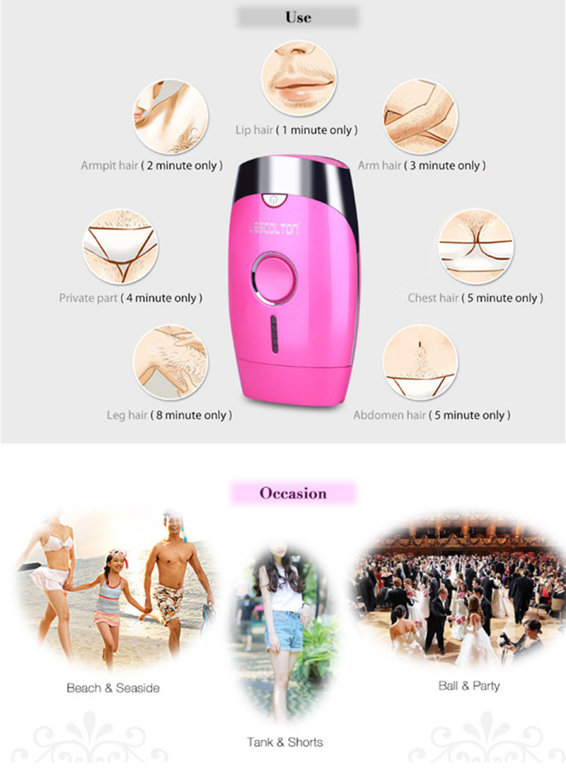 Efficiency Portable IPL Hair Removal Beauty Device Laser Epilation