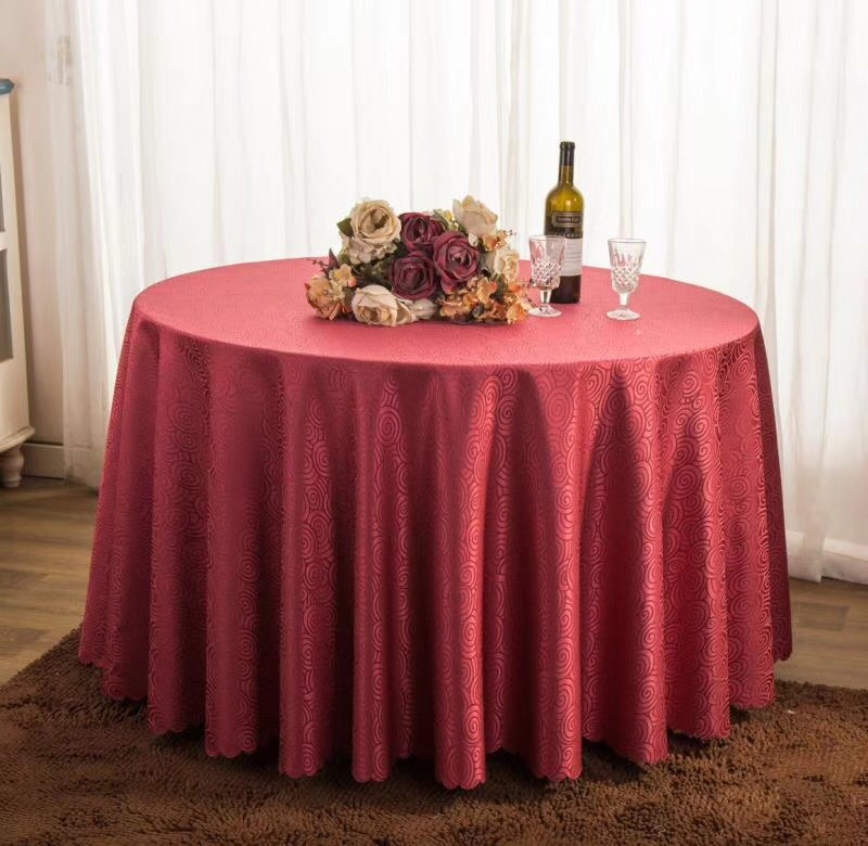 Hot Sale Jacquard Table Linen Tablecloth for Banquet Hotel