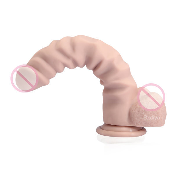 Exaggerate Exciting Sex Toy Silicone Penis Realistic Dildo with Suction Cup (DYAST394A)