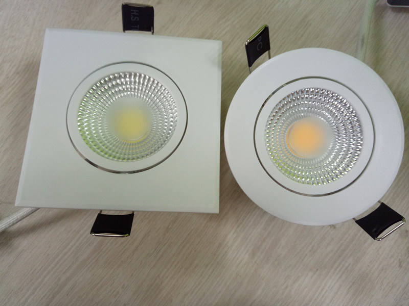 5W 7W 9W COB Round Sqaure Ceiling Light LED Downlight