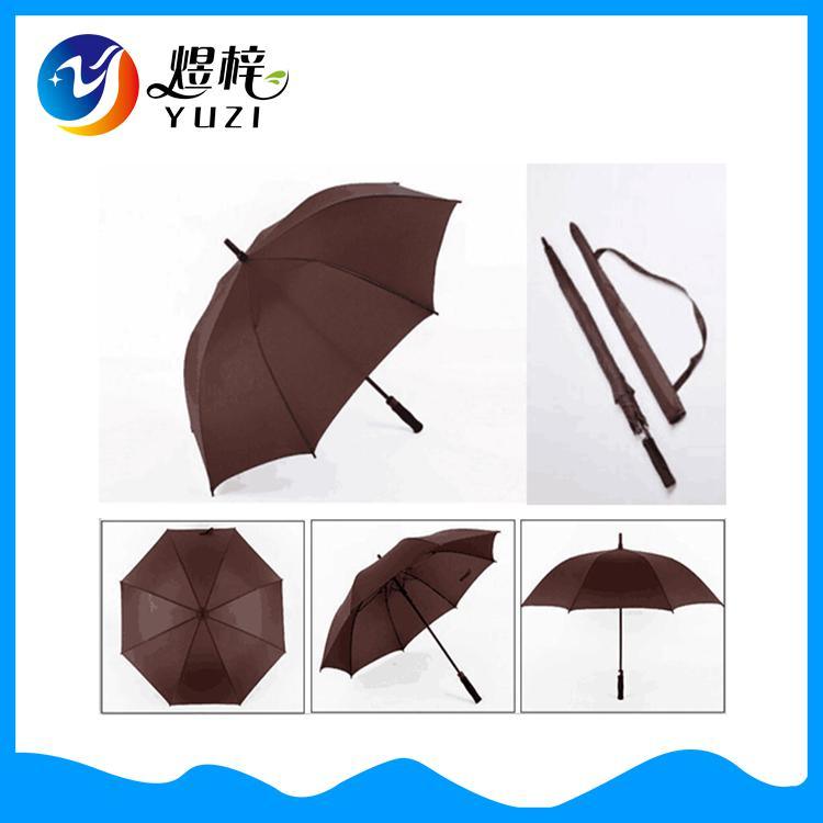 Promotional Windproof Single Layer Automatic Golf Umbrella with Fiberglass Frame