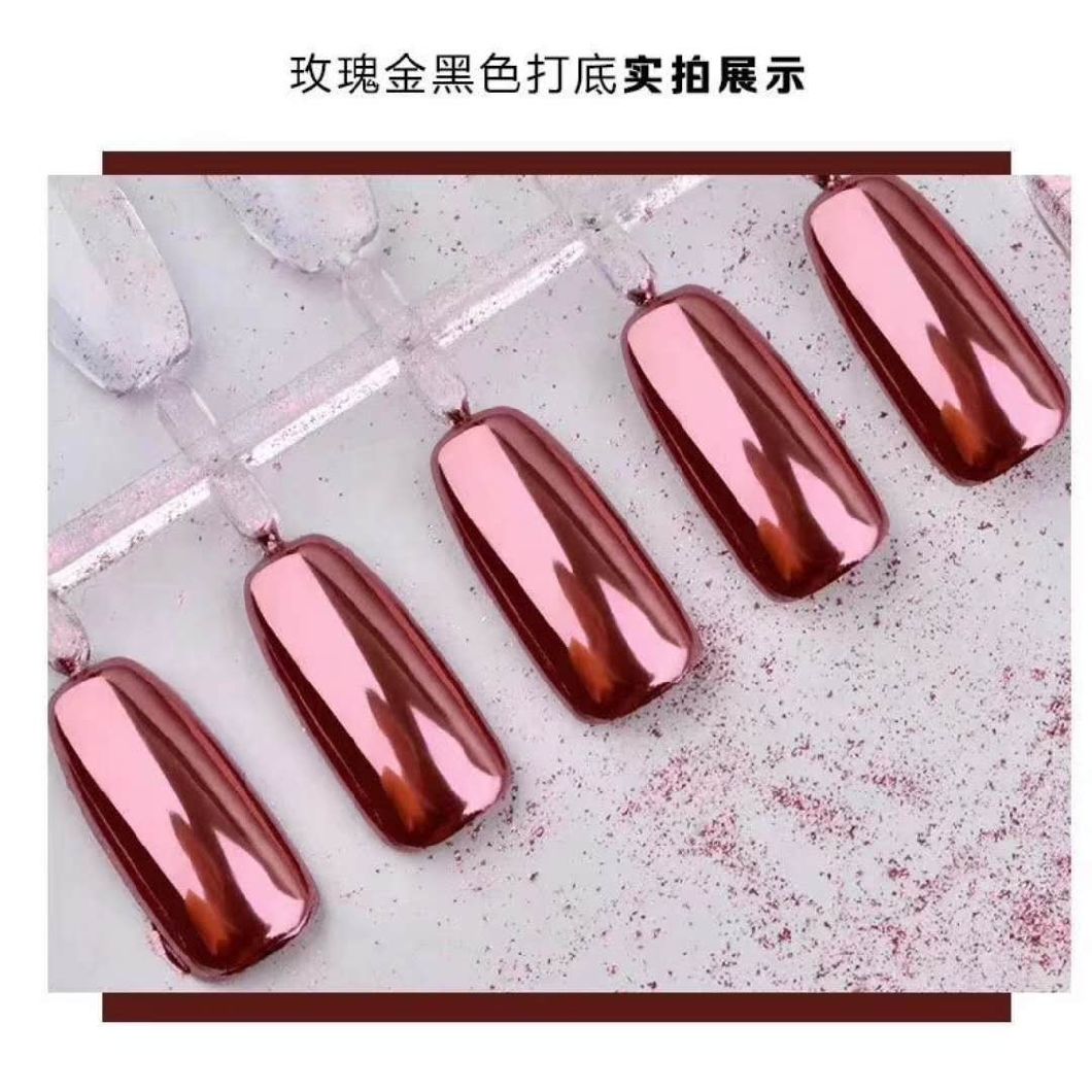 Rose Gold Powder Glitter Chrome Color Ibn Mirror Gel Nail Chrome Magic Powder Mirror Powder