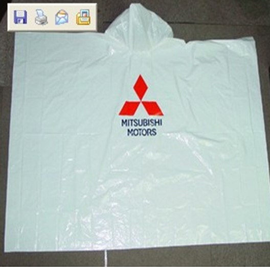 Emergency Adult Light Waterproof PE Disposable Rain Poncho with Sleeve