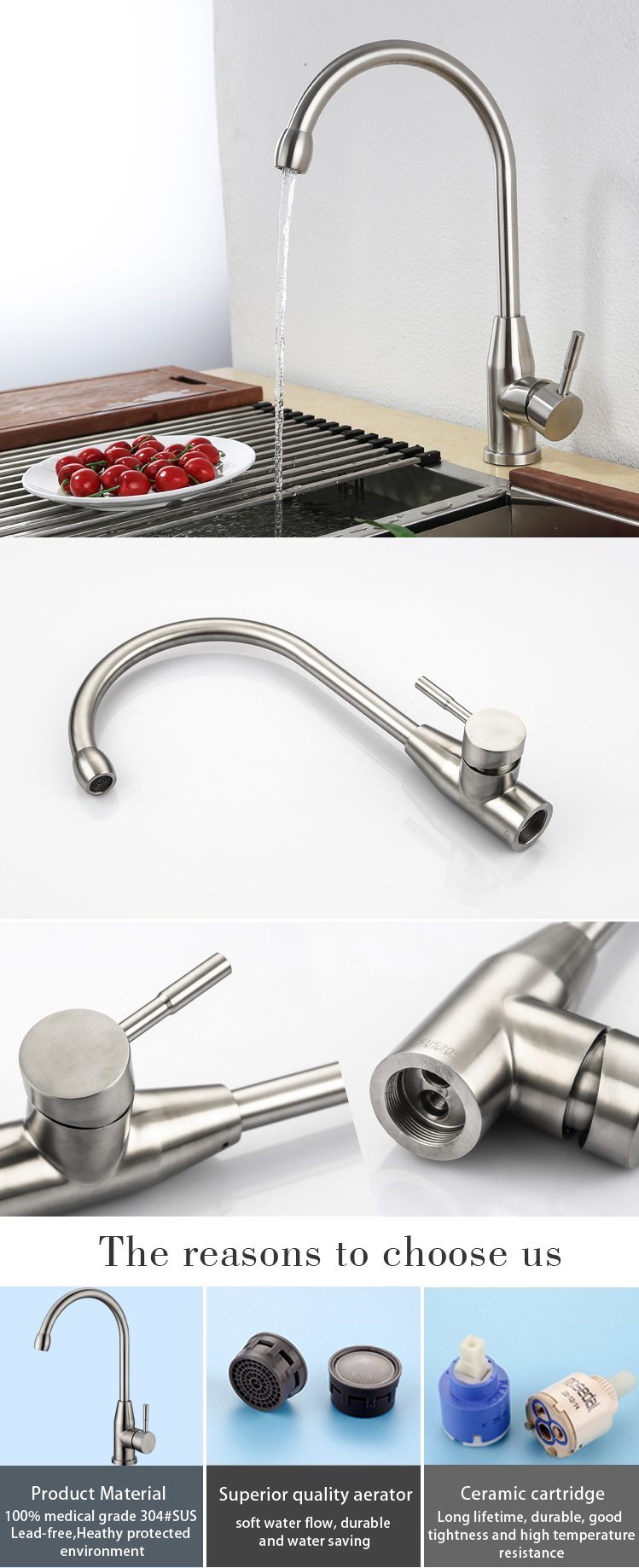 Best Stainless Steel Kitchen Sink Faucet Single Hole