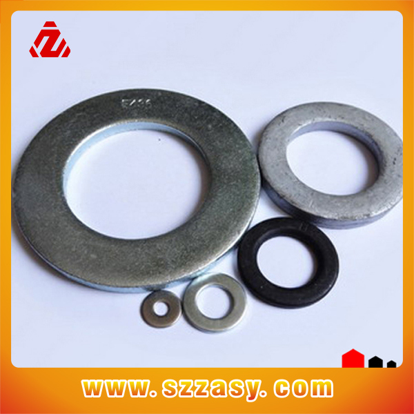 LEITE Carbon Steel Flat Washers with Stamped Text