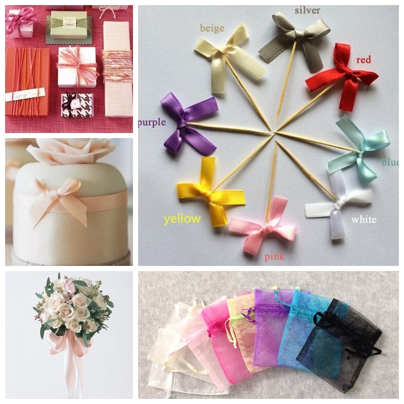 Customised Elastic Gift Packaging Ribbon and Bow, Gift Wrapping OEM