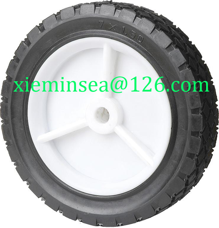 7*1.5 Inch Semi-Pneumatic Rubber Wheel