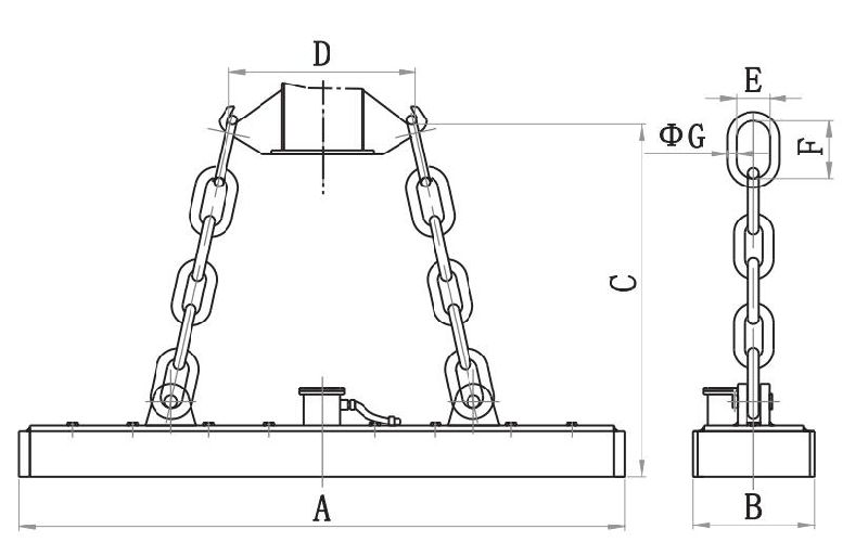 MW84-14035L/1 Type of Electric Lifting Magnet for Steel Plate