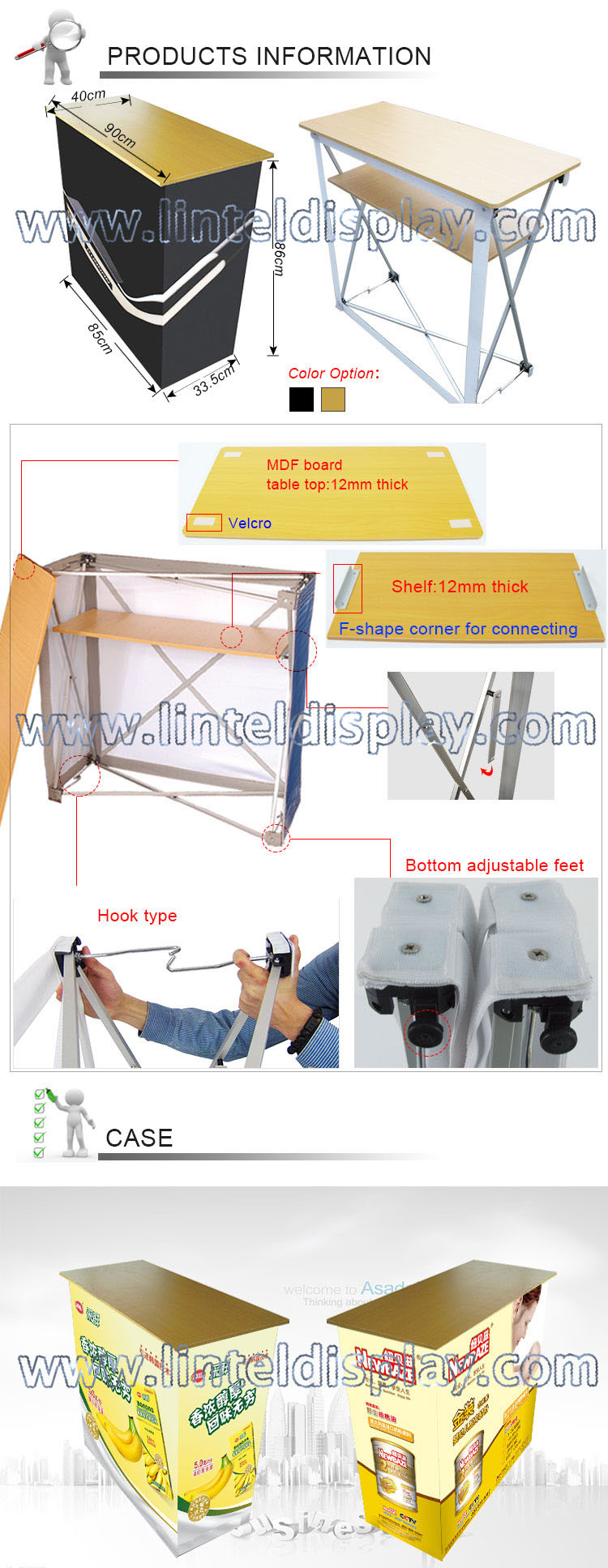 Fabric Trade Show Display Stand Advertising Promotion Table (LT-09B)