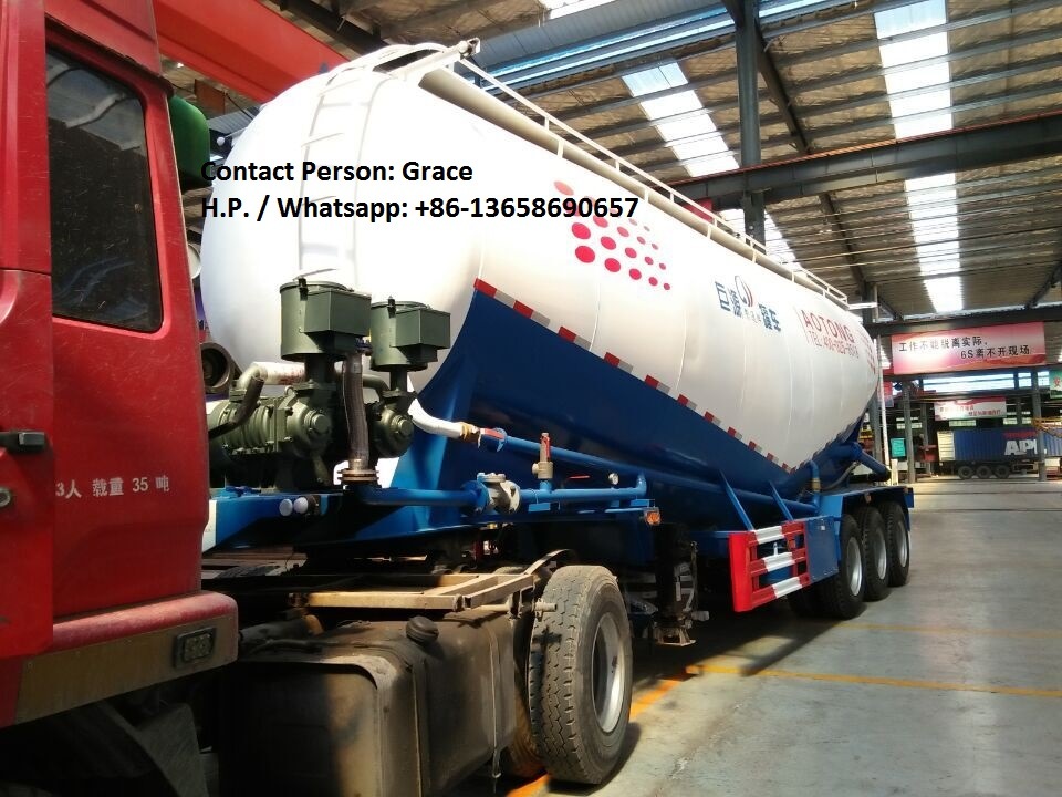 Cement Tanker, 28-73cbm Bulk Powder Cement Tanker Semi Trailer, Bulk Cement Tankers Truck for Sale