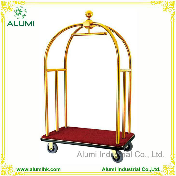 Hotel Stainless Steel Bellman Luggage Cart