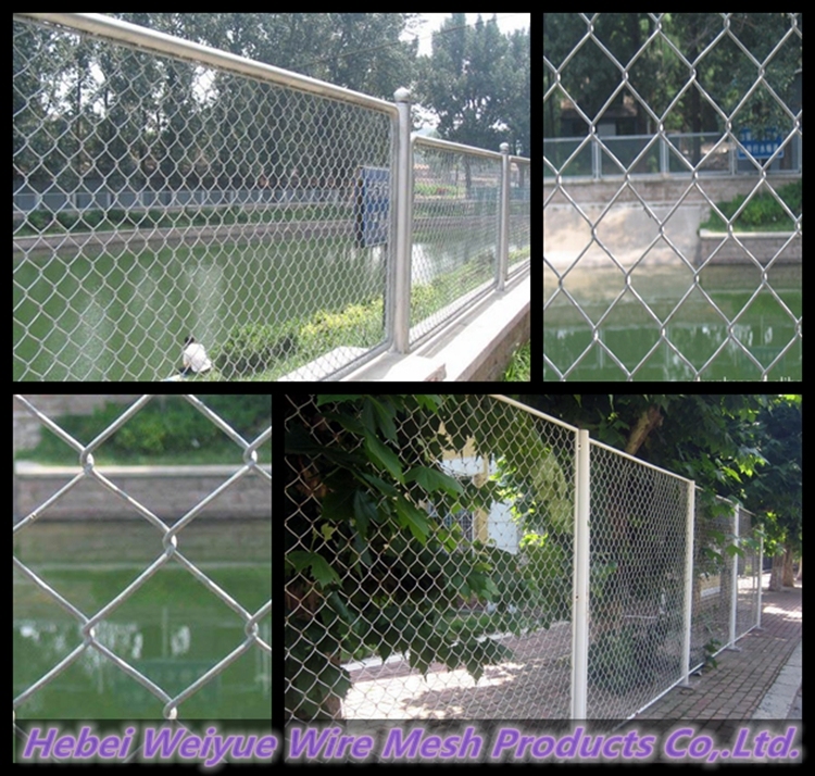 2017 Hot Sale Galvanized Metal Chain Link Wire Mesh Garden Fence