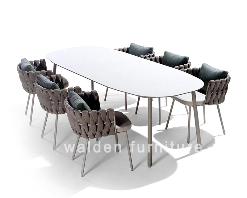 Walden 2018 New Collection Outdoor Garden Dining Set/Modern Patio 6-Seater Furniture