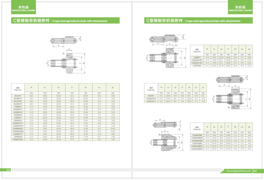 Agricultural Chains for Agricultural Machine