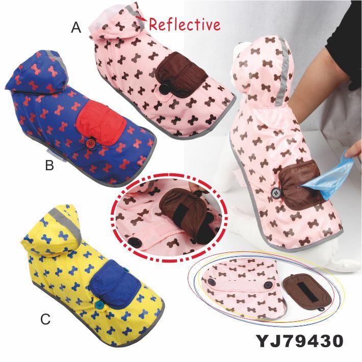 Wholesale Band Dog Clothes, Dog Rain Coat (YJ79430)