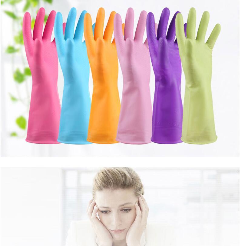 Hand Color Household Cleaning Gloves Laundry Washing Durable Waterproof Household Gloves