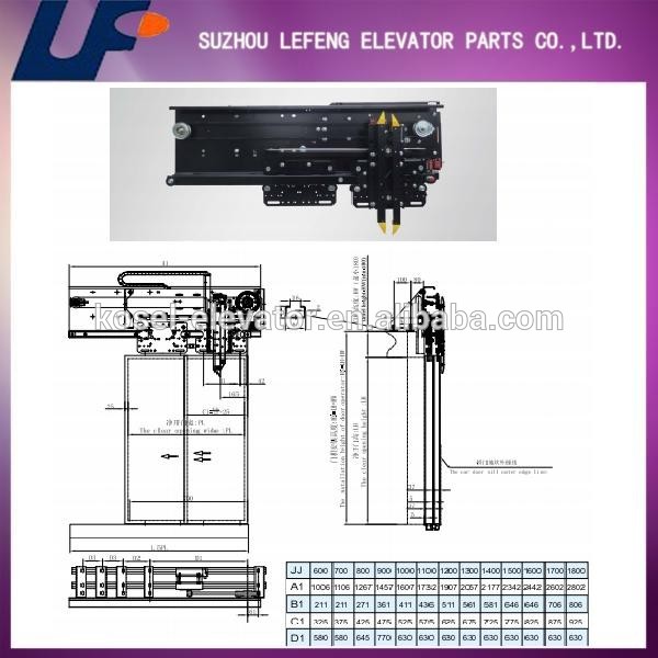 Center Side Opening Selcom Door Operator Elevator Lift Door