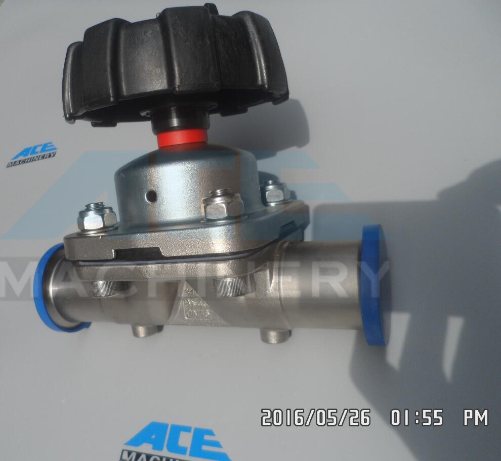 Sanitary Stainless Steel Manual/ Pneumatic Diaphragm Valve with Plastic