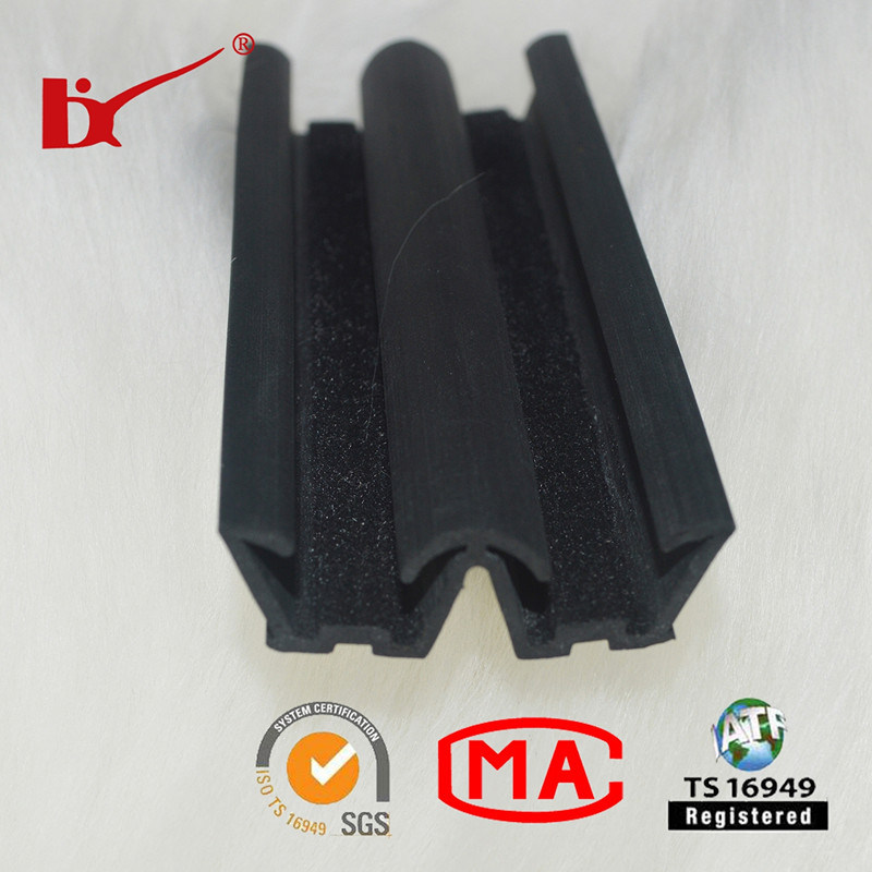 Auto Door Edge Flocked Weather Rubber Seal Strip