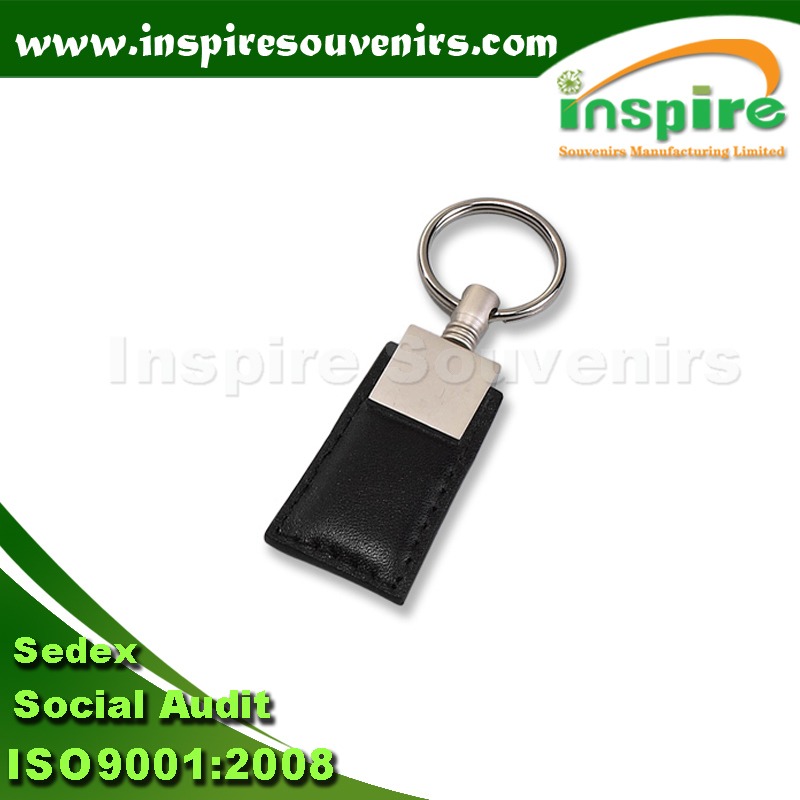 Leather Keychain with Customized Logo for Promotional Keychain