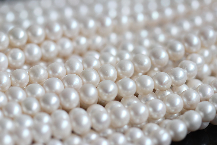 9-10mm Round Fresh Water Pearl Necklace Material Wholesale Supplier (E180015)